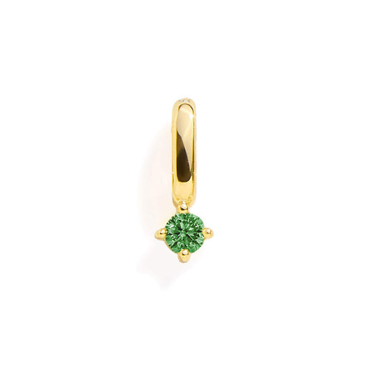 Birthstone Charm: Emerald / Gold