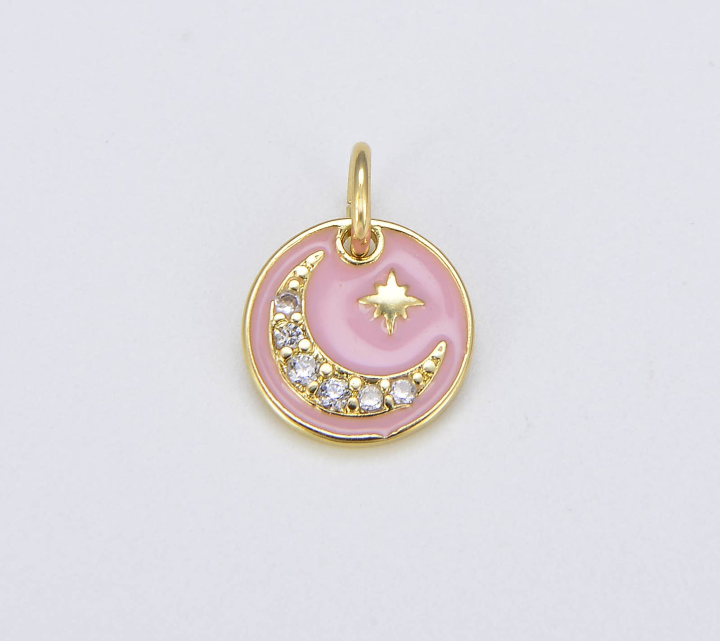 Pink Enamel Celestial Dainty Charm, CP1536