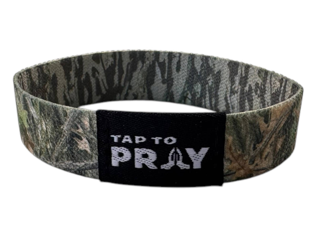 Tap To Pray™ Wristbands - Forest & Tree Bark Camo