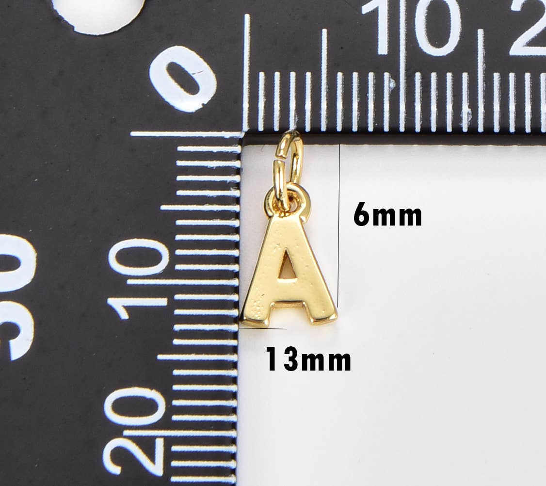 Gold Filled Personalized Initial Letter Charm, Gift CP1242: C