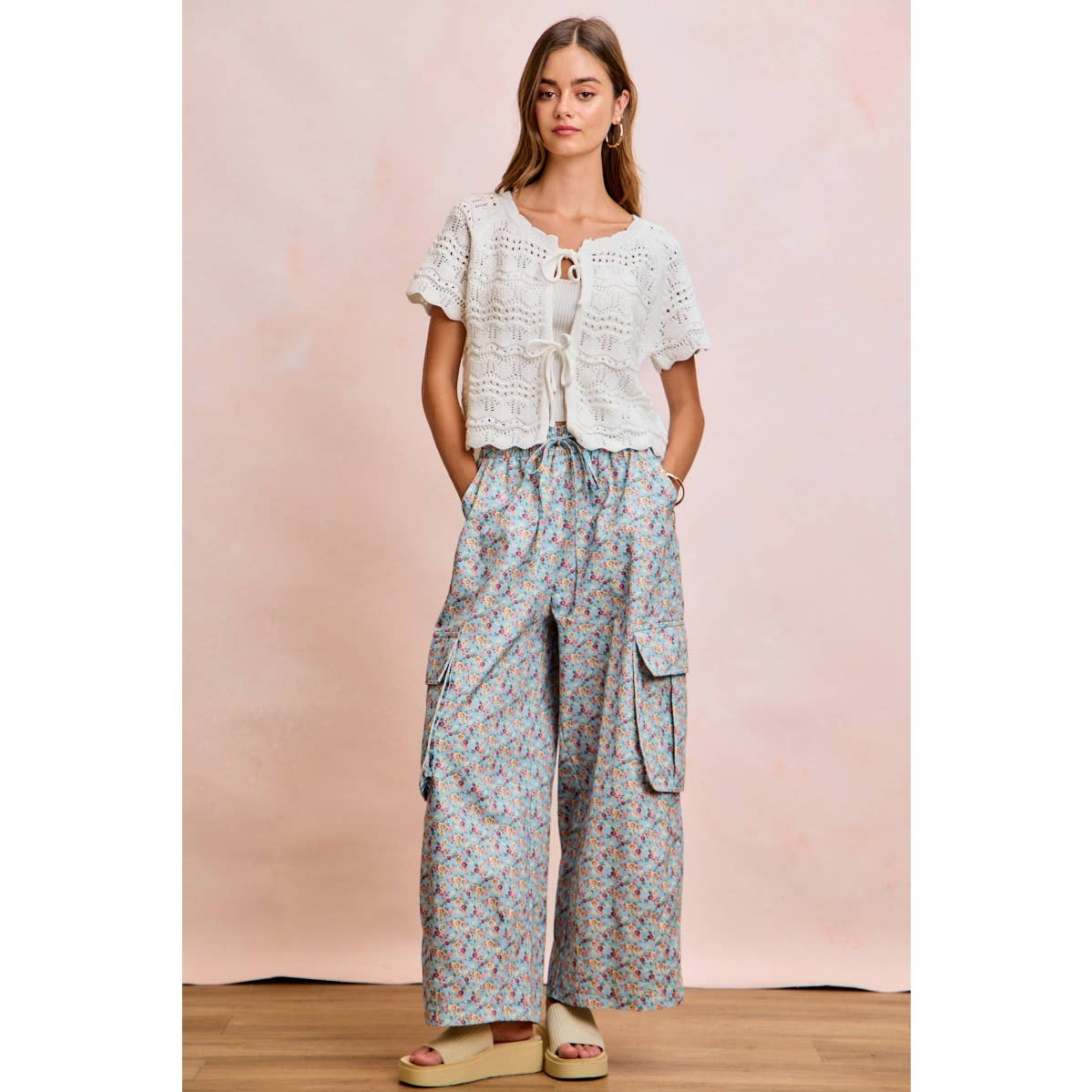 Front Bow Pointelle Top