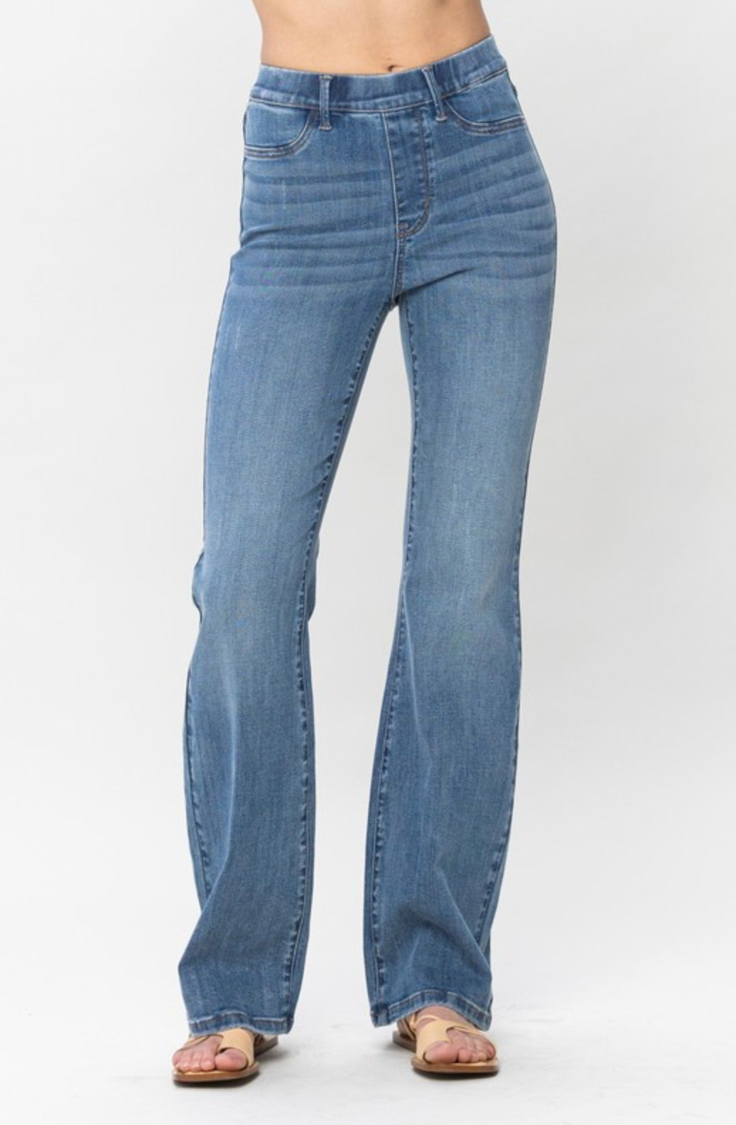 Judy Blue Elastic Waist Slim Bootcut Jean