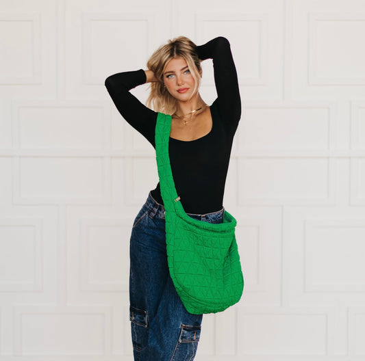 Green Quilted Bag