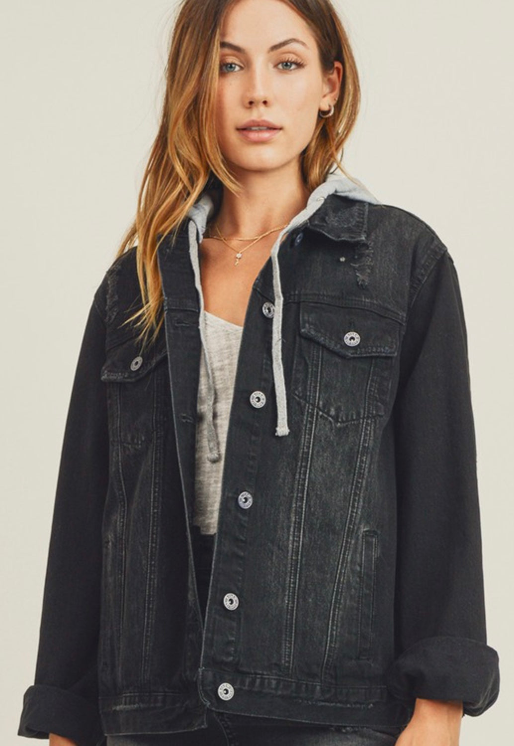 Risen Relaxed Denim with Detachable Hood