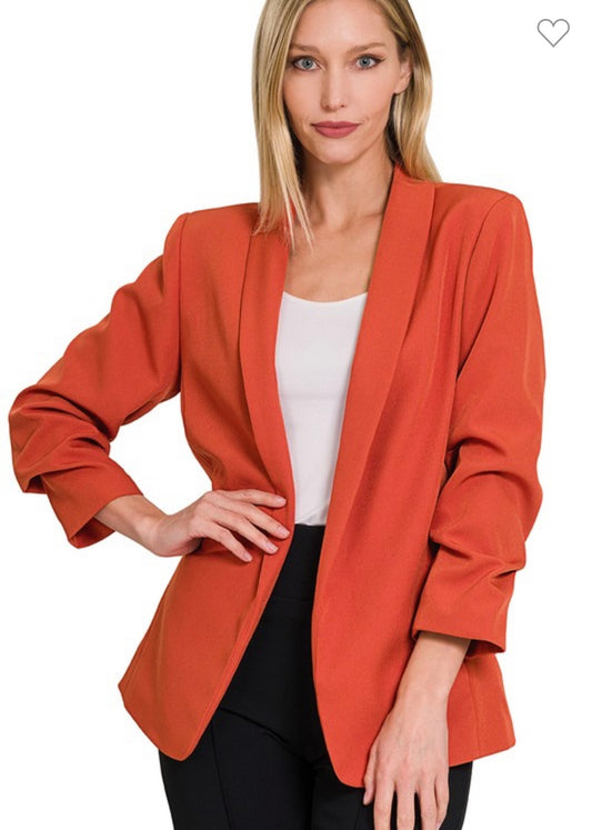 Classic Ruched Blazer