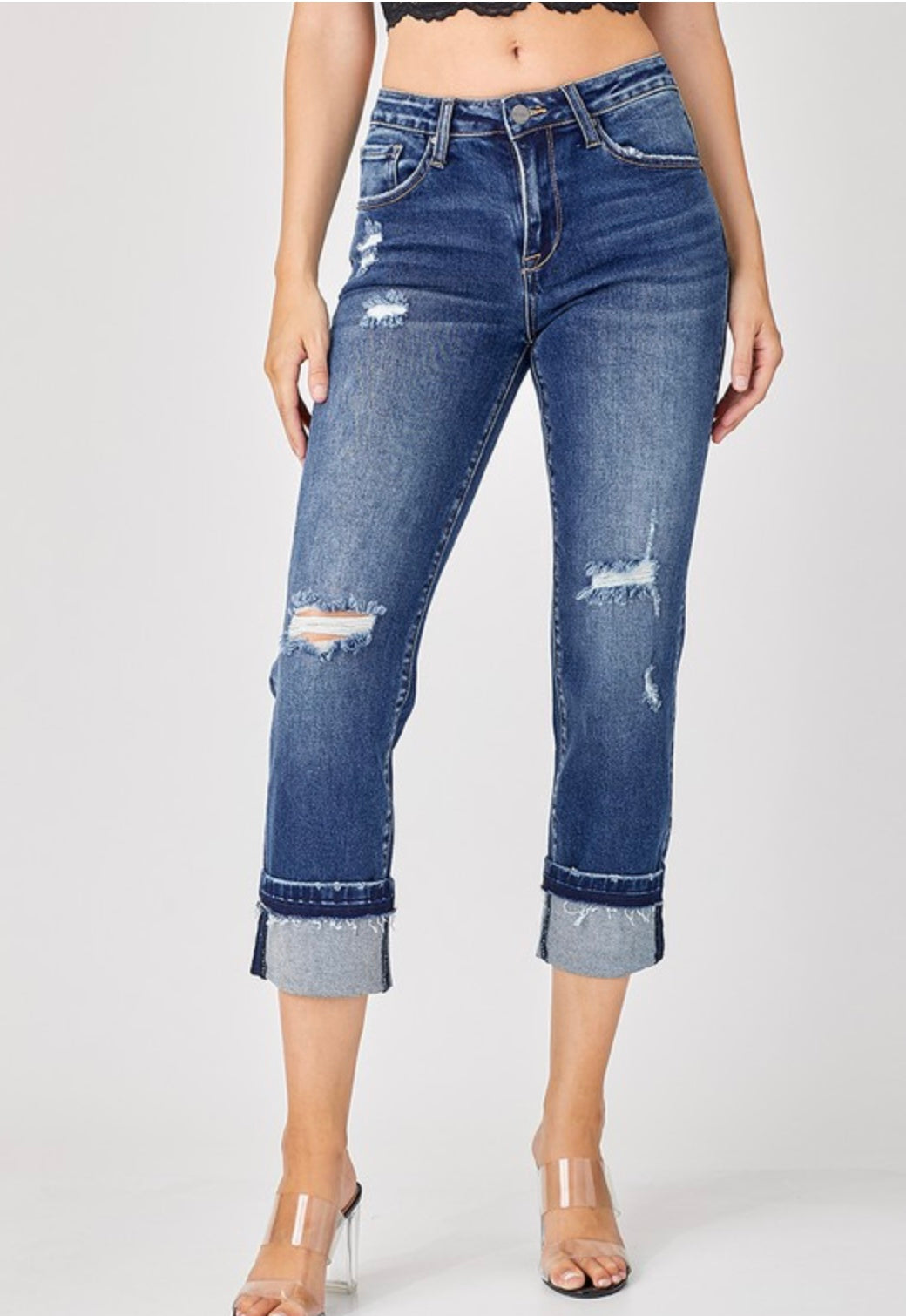 Risen Mid Rise Slim Straight Jean