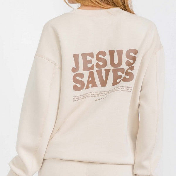 "Jesus Saves" Ultra Comfy Crewneck