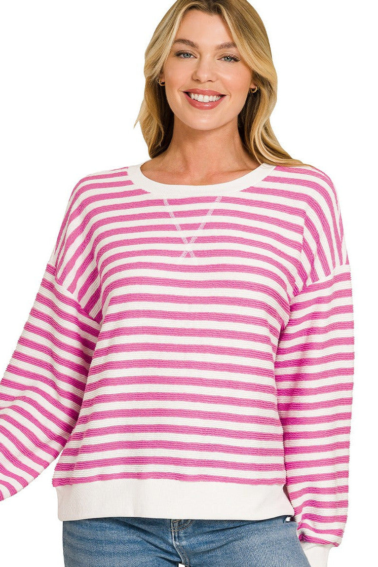 Striped Knit Pullover