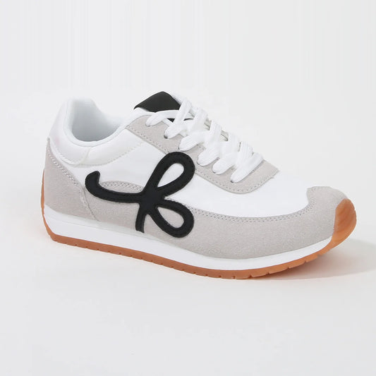 Retro Contrast Lace-Up Sneaker