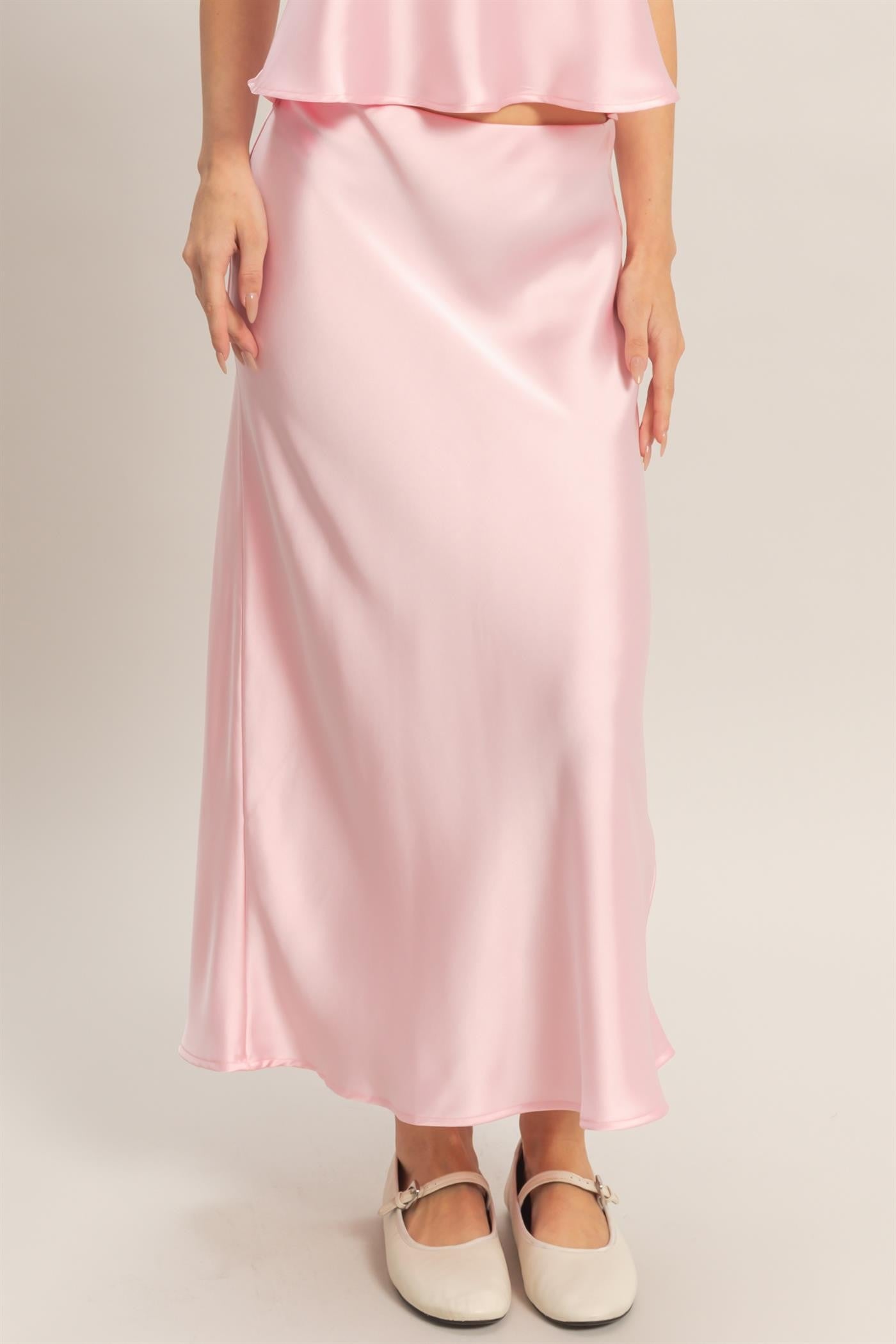 Satin Midi Skirt
