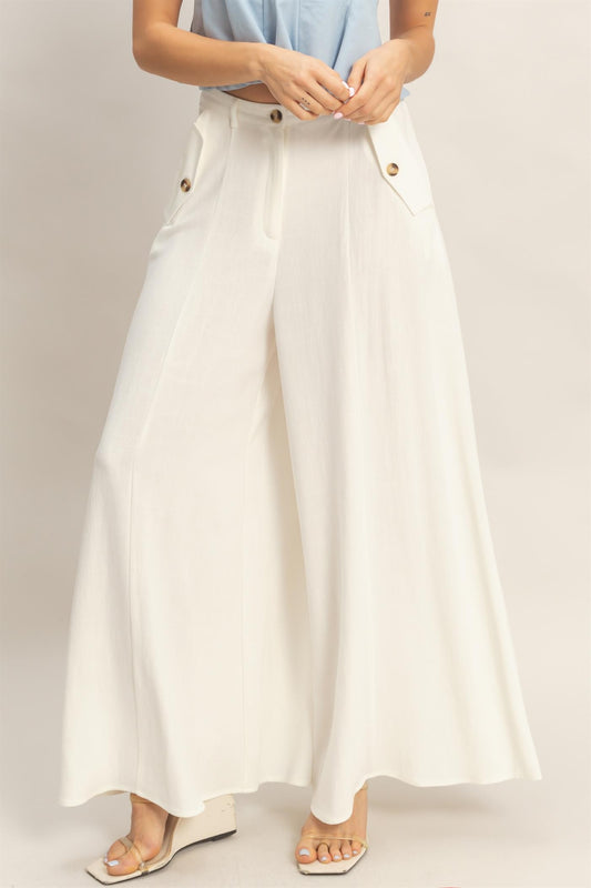 Wide Leg Pocket Pants
