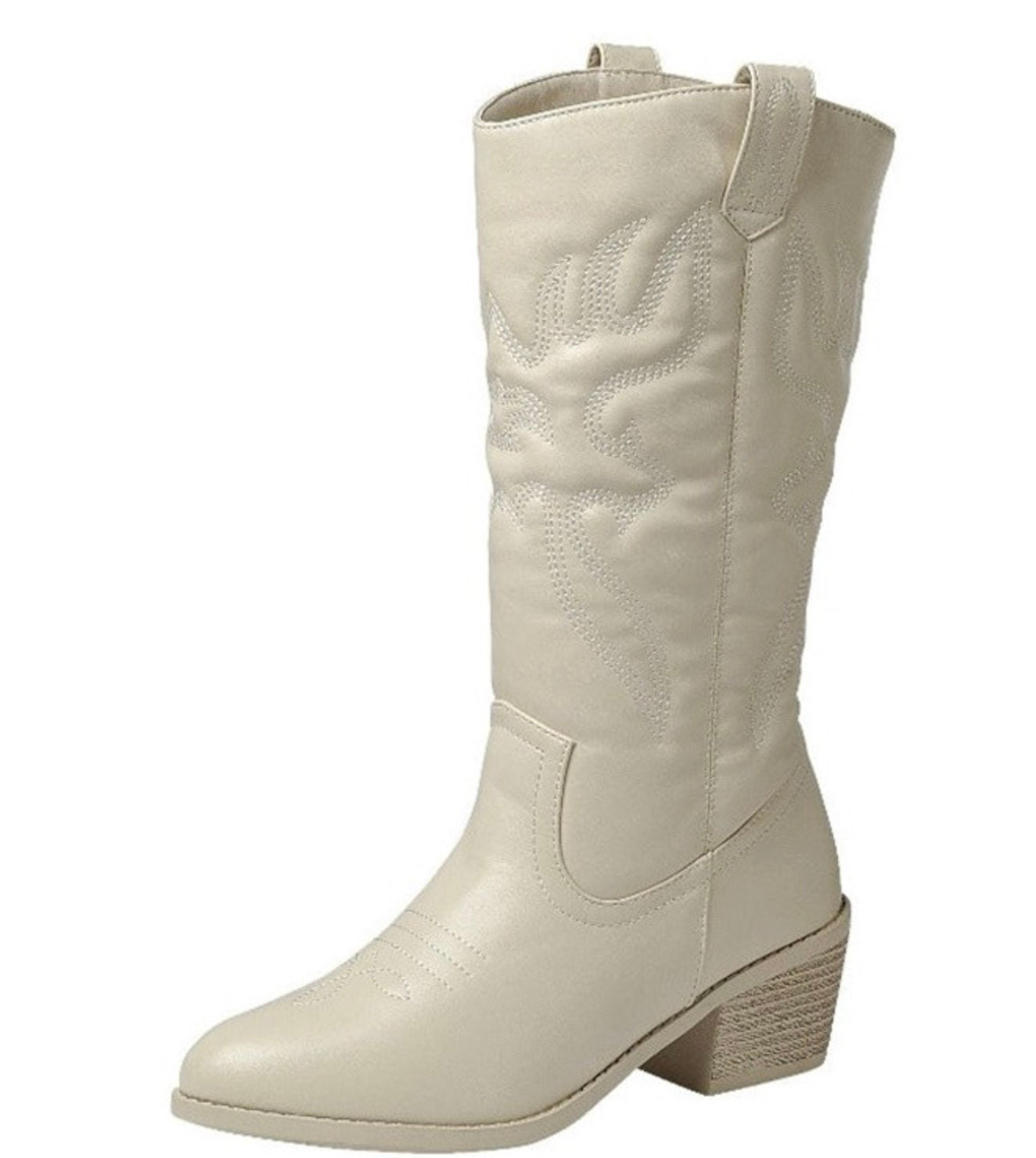 Bone Cowboy Boot